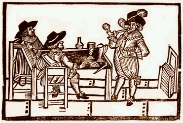 Ein privates Zimmer mit Pfeife und Krug